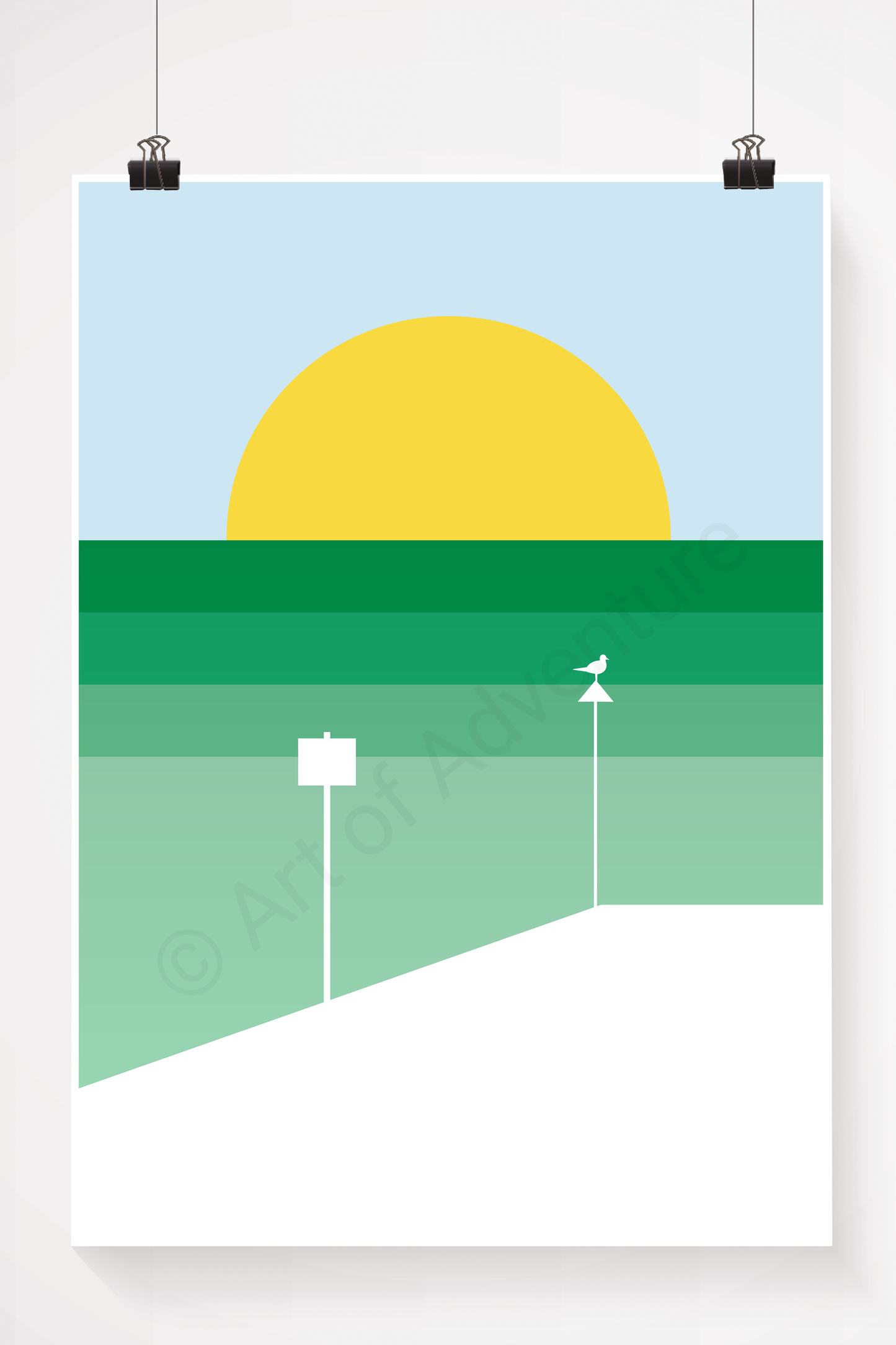 Abstract Birds & Posts – Thames Estuary