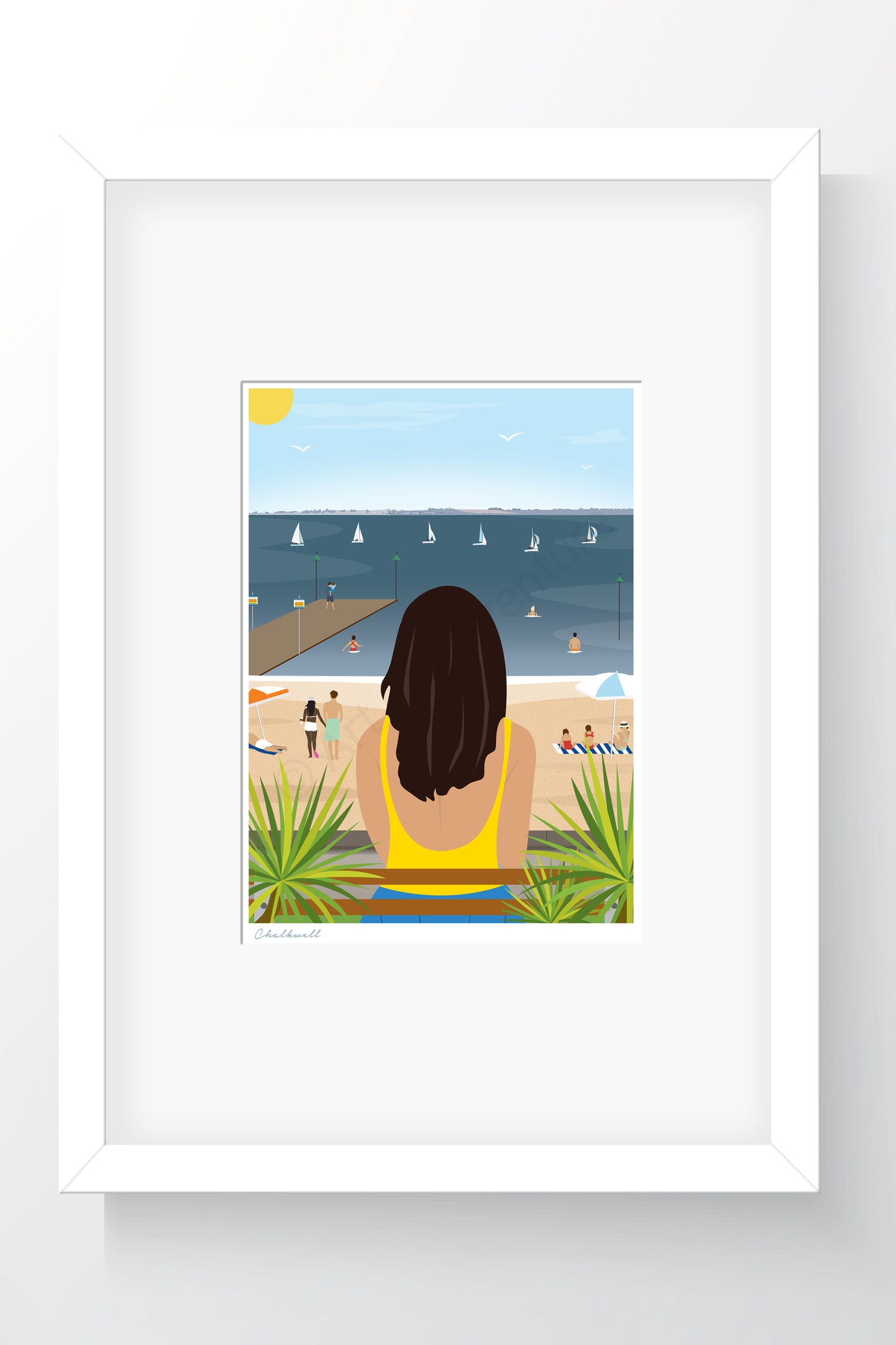 Swimmer Mini Print – Chalkwell