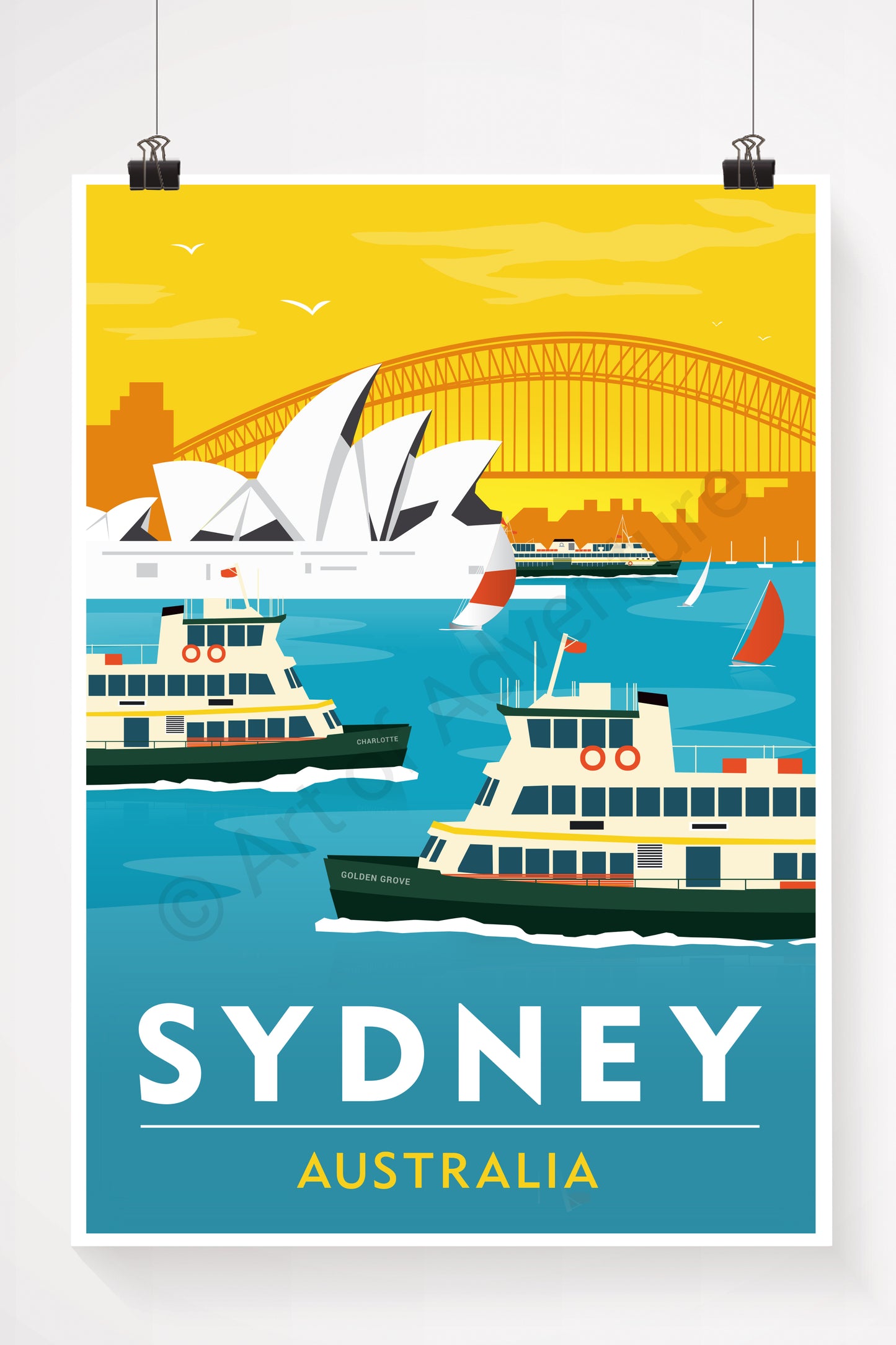 Harbour Ferries Sunset – Sydney