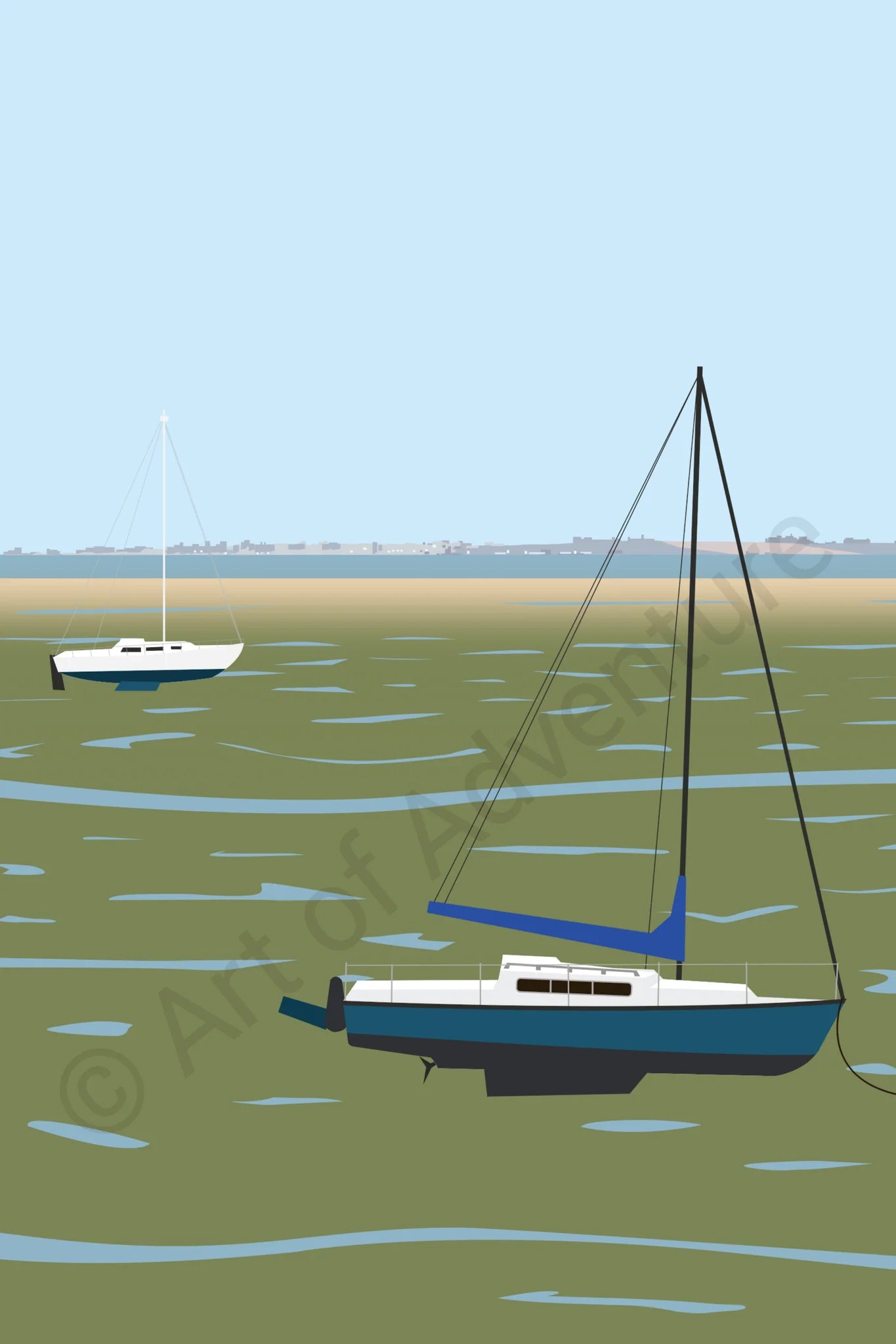 Tide Out Mini Print – Leigh-on-Sea