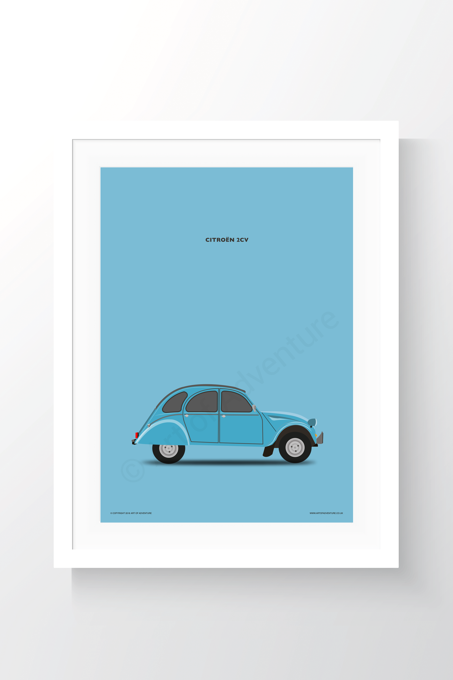 Citroën 2CV Portrait Blue - Art of Adventure
