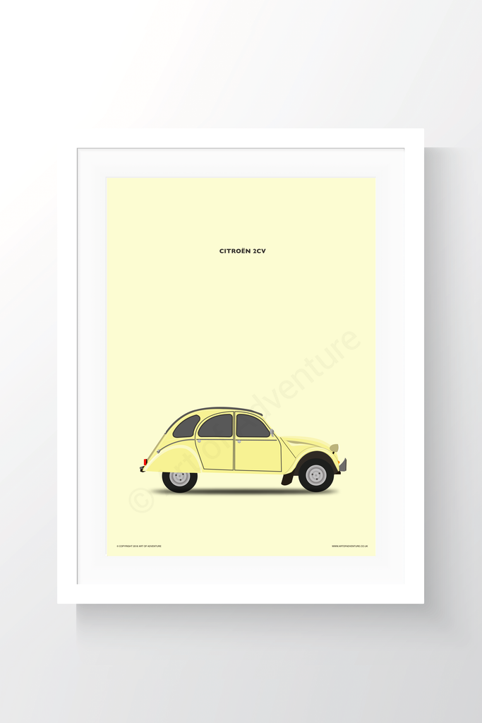 Citroën 2CV Portrait Yellow - Art of Adventure