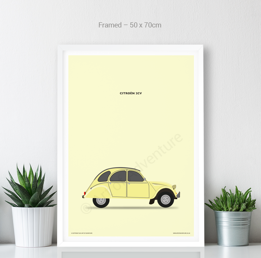 Citroën 2CV Portrait Yellow - Art of Adventure