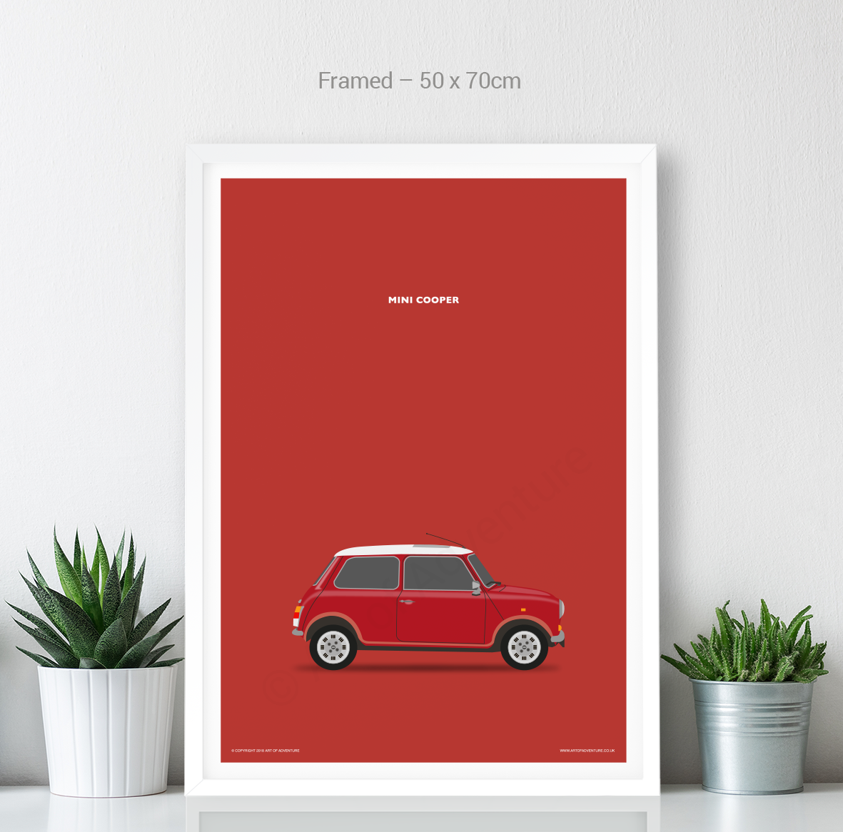 Mini Cooper Portrait Red - Art of Adventure