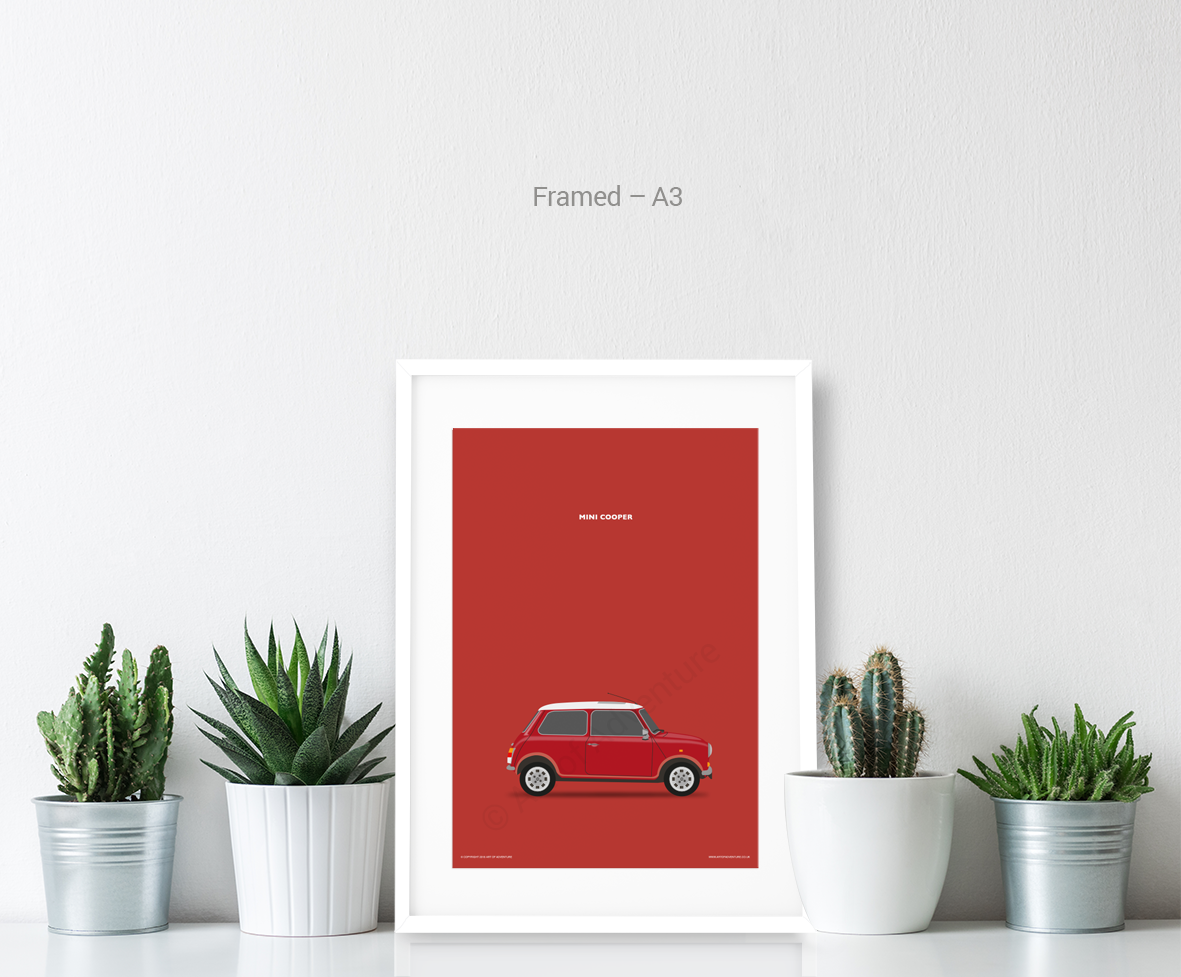 Mini Cooper Portrait Red - Art of Adventure