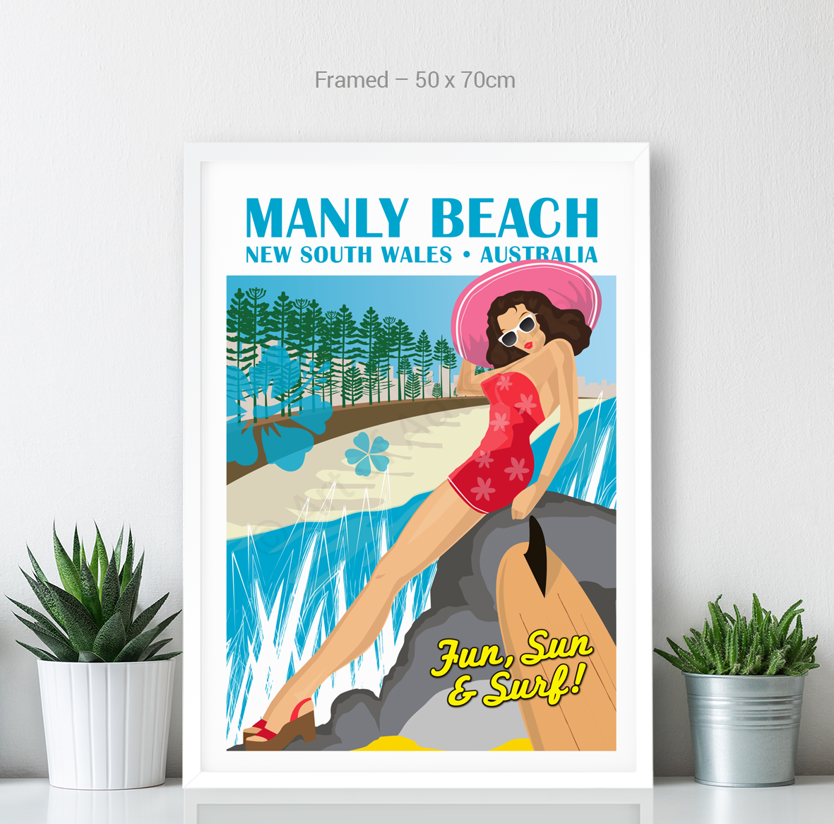 Surfer Girl In Hat – Manly Beach - Art of Adventure