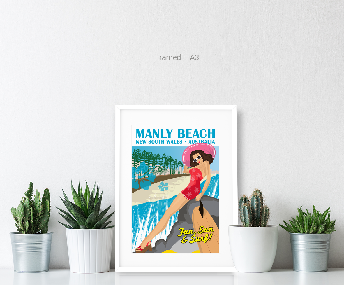 Surfer Girl In Hat – Manly Beach - Art of Adventure