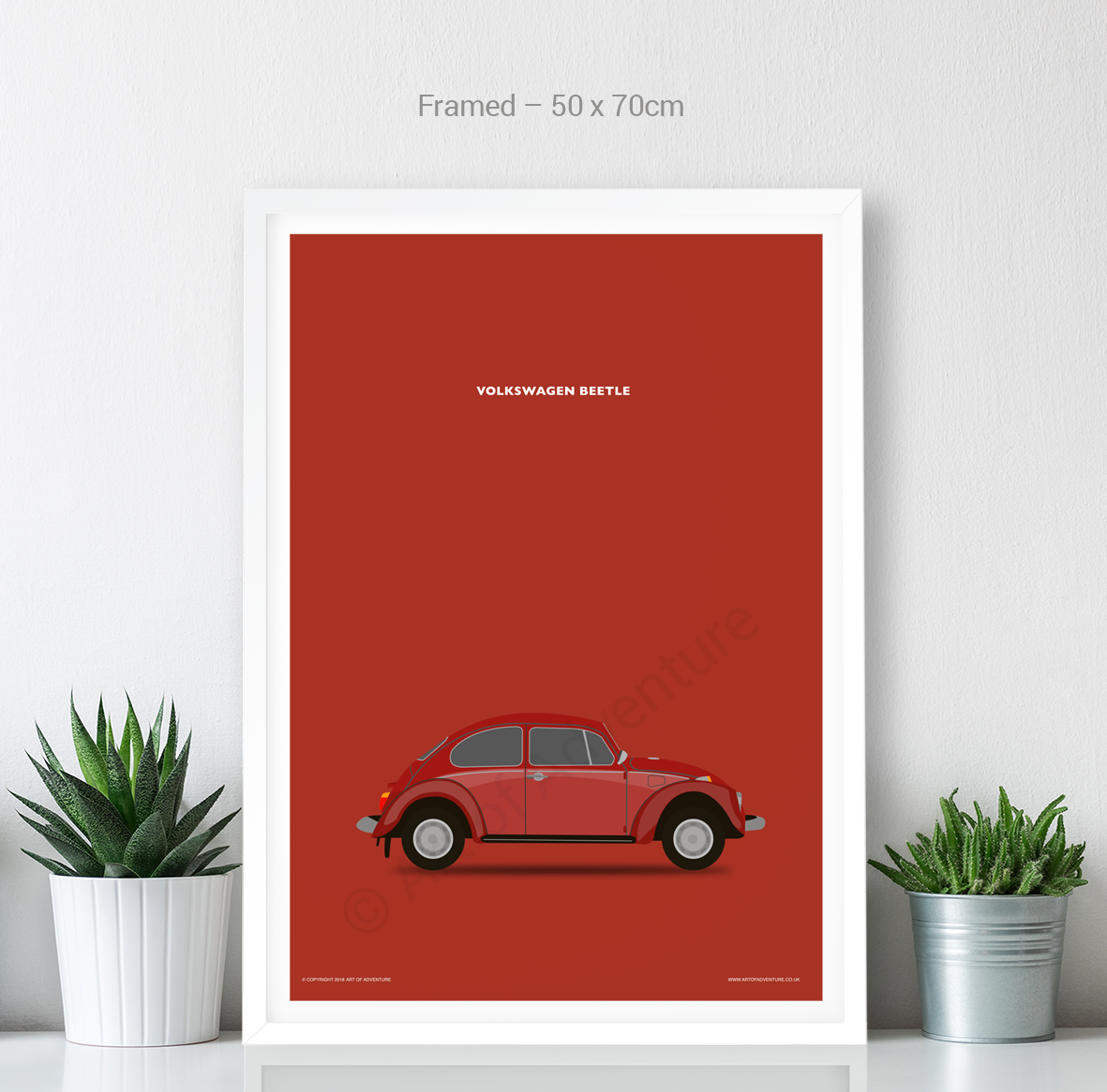 Volkswagen Beetle Portrait Red - Art of Adventure
