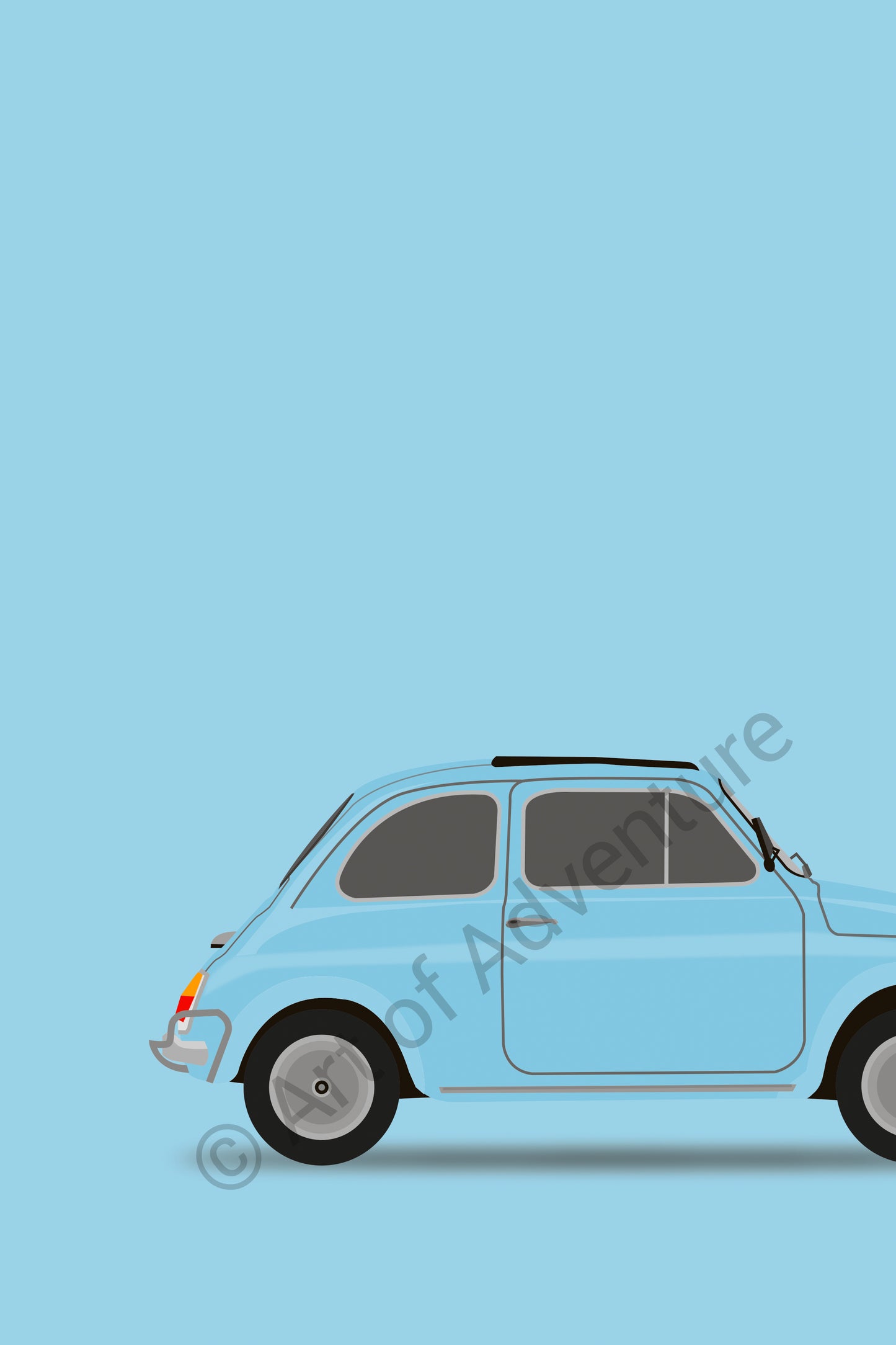 Fiat 500 Blue