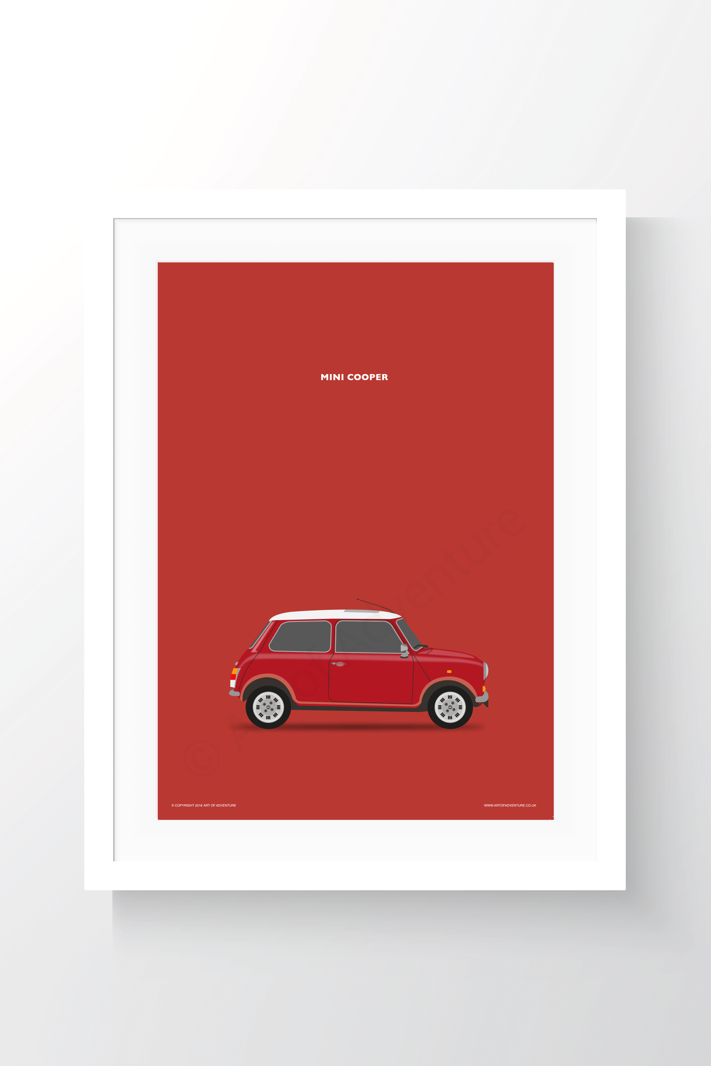 Mini Cooper Portrait Red - Art of Adventure