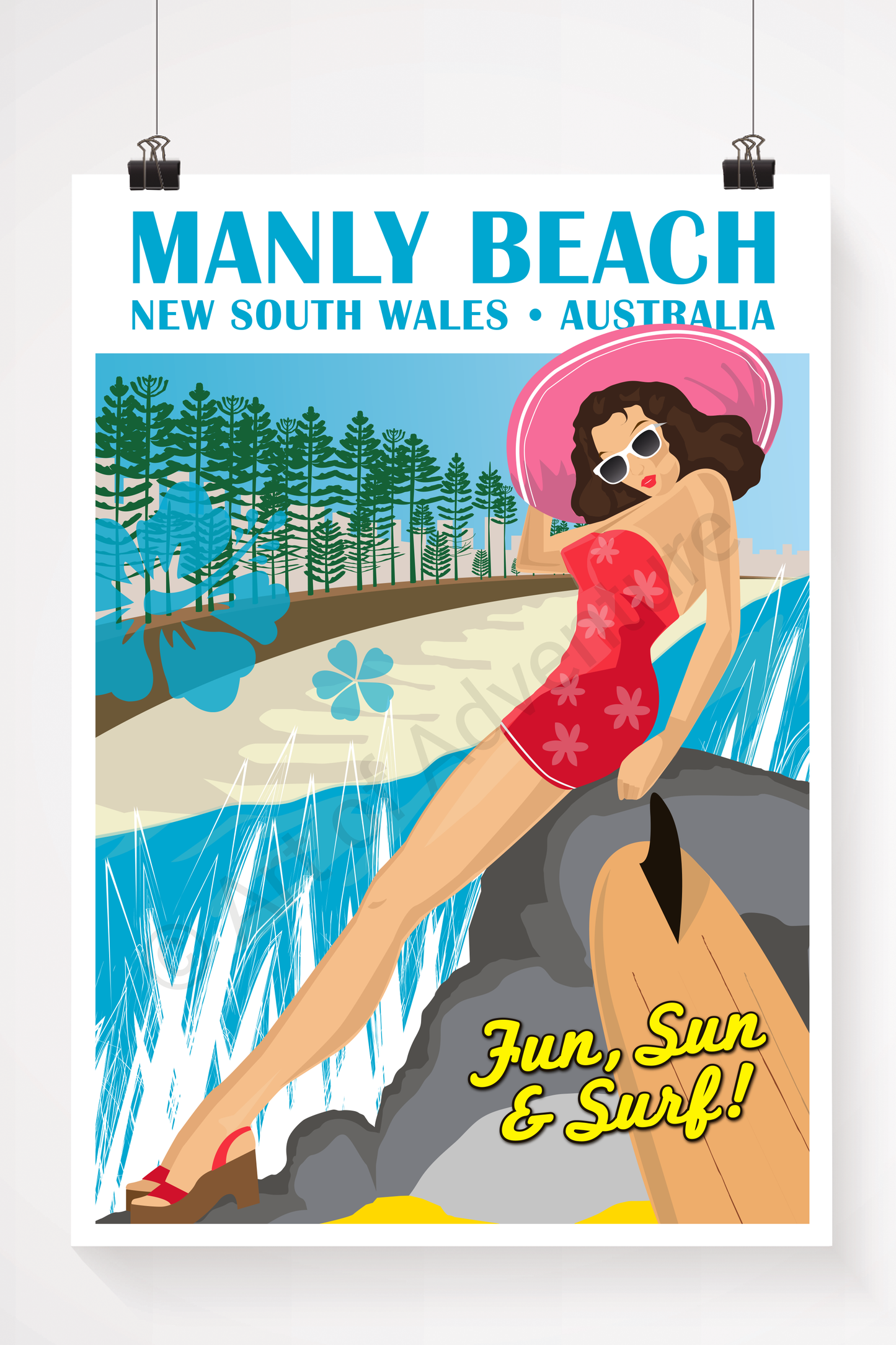 Surfer Girl In Hat – Manly Beach - Art of Adventure