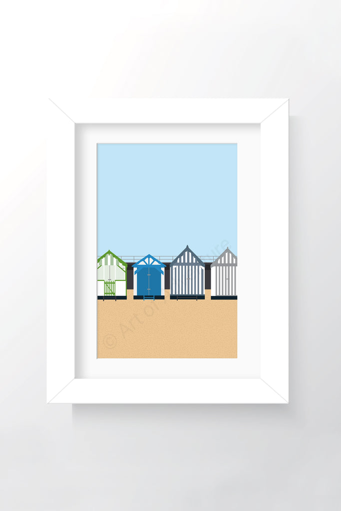 Beach Huts Mini Print– Thorpe Bay