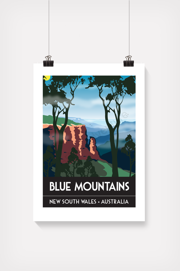 Blue Mountains Mini Print