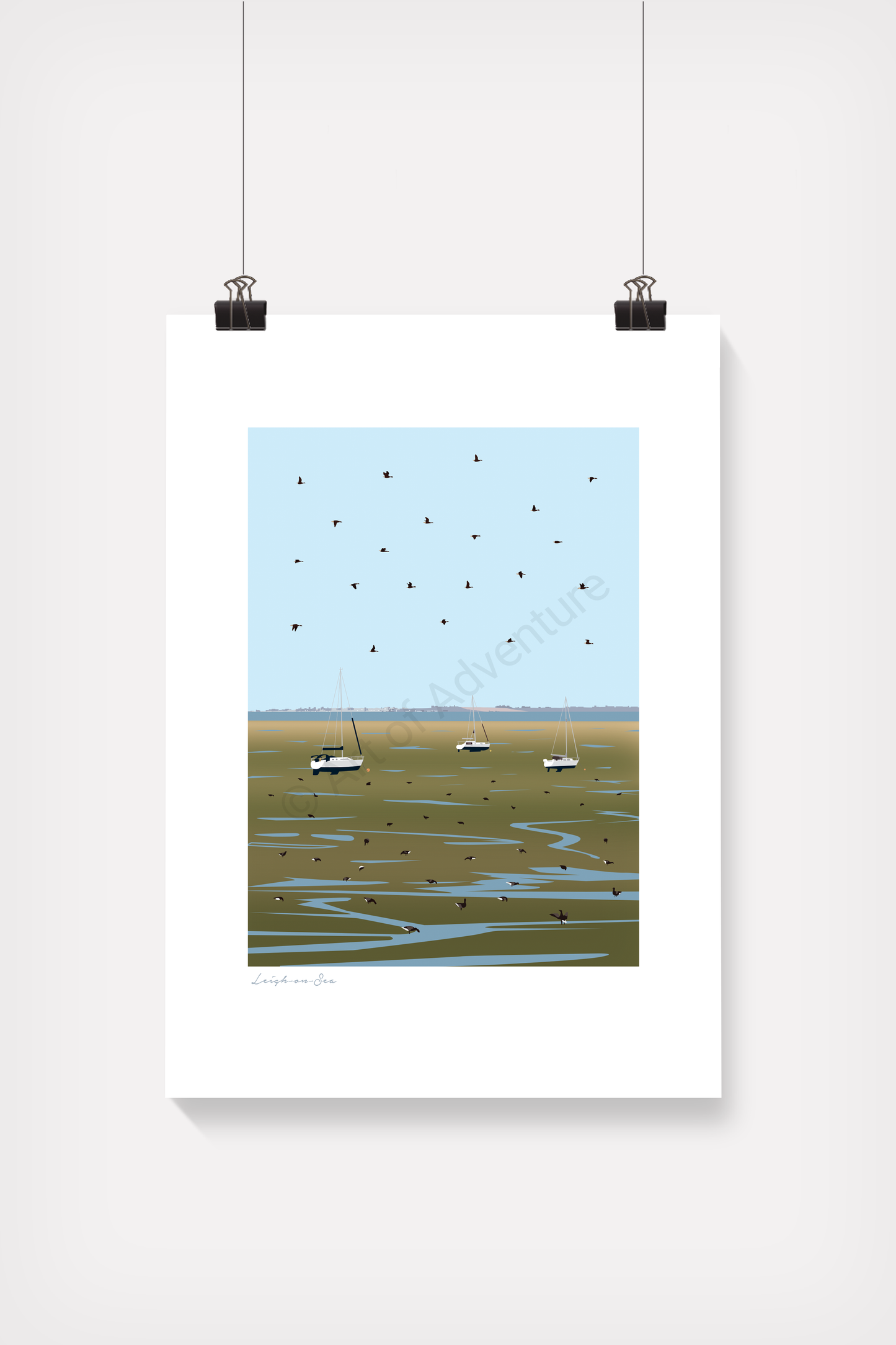 Mud Flats Mini Print – Leigh-on-Sea
