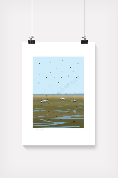 Mud Flats Mini Print – Leigh-on-Sea