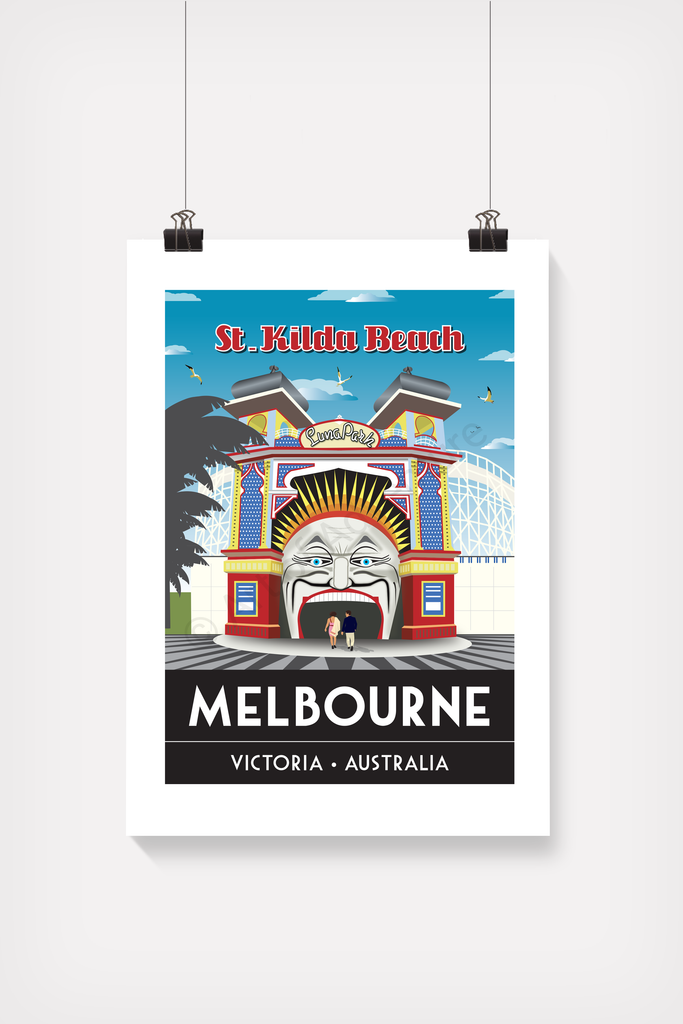 Melbourne St.Kilda Mini Print