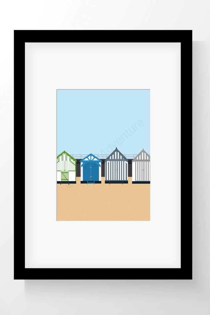 Beach Huts Mini Print– Thorpe Bay