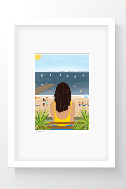 Swimmer Mini Print – Chalkwell