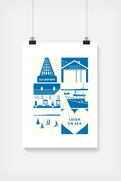 Silhouette Mini Print – Leigh-on-Sea(Version2)