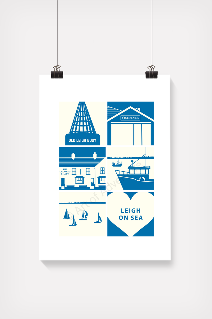 Silhoutte Mini Print – Leigh-on-Sea(Version2)