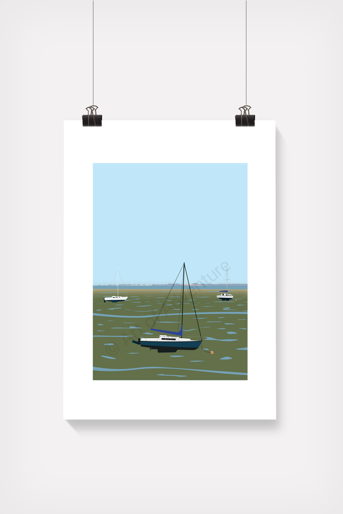 Tide Out Mini Print – Leigh-on-Sea