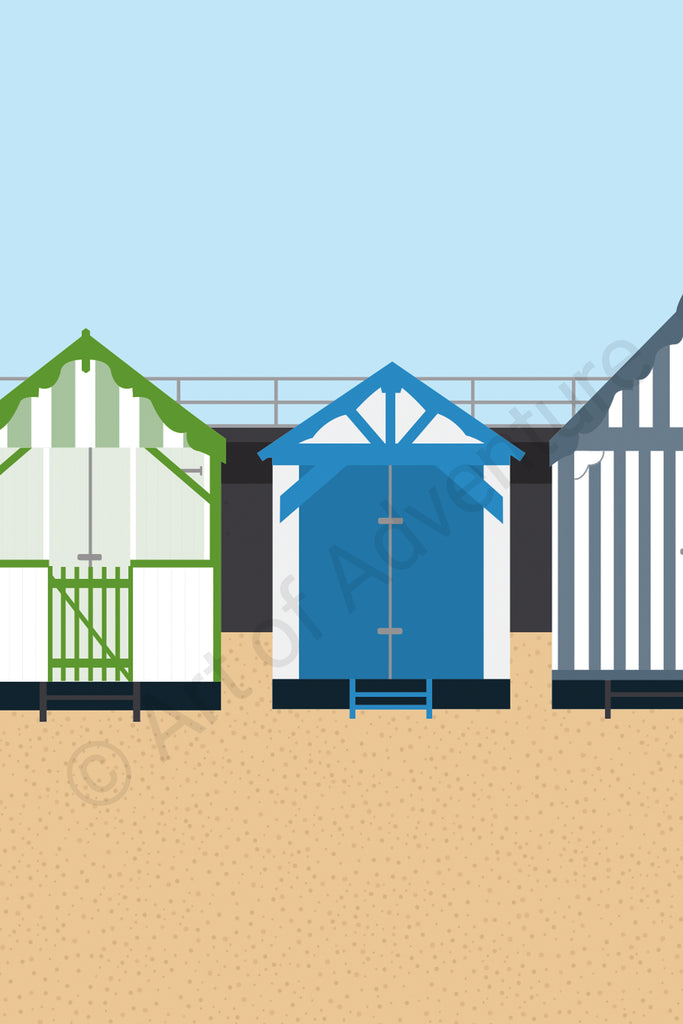 Beach Huts Mini Print– Thorpe Bay