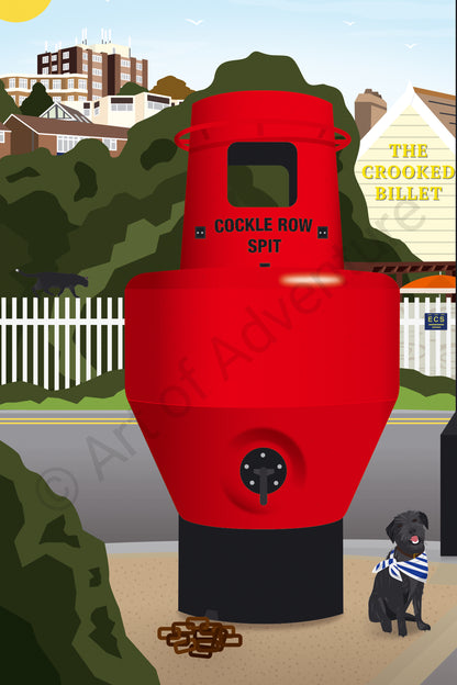 Cockle Row Spit Mini Print – Leigh-on-Sea