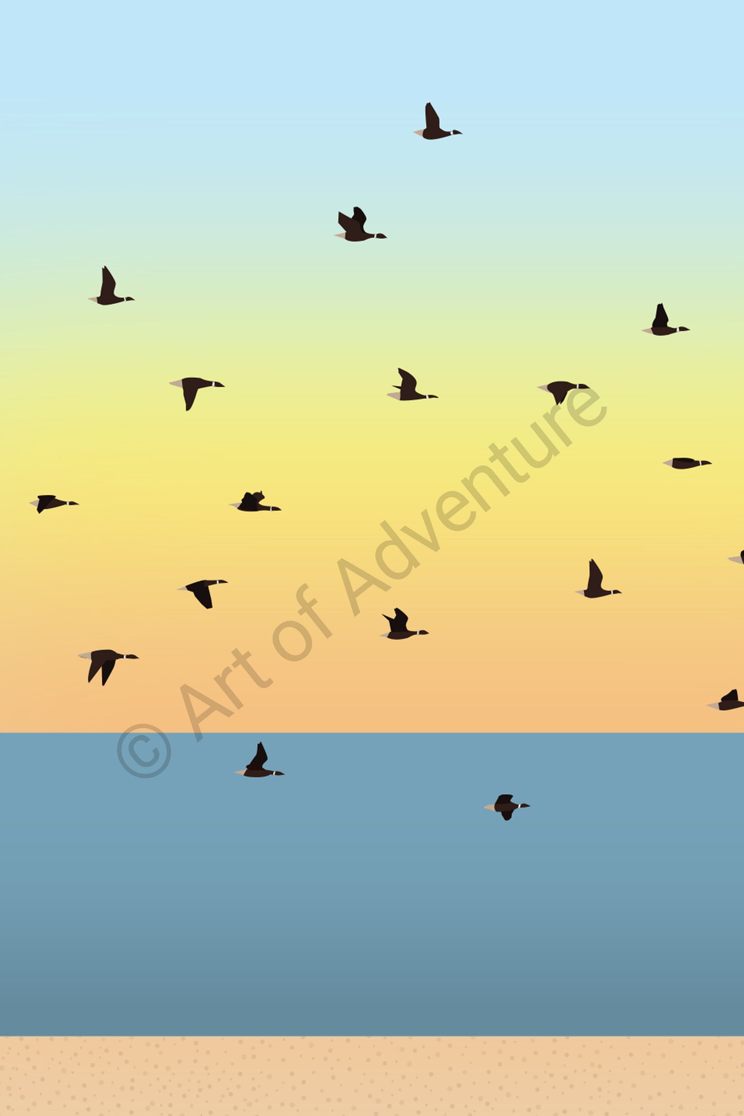 Geese Mini Print – Leigh-on-Sea