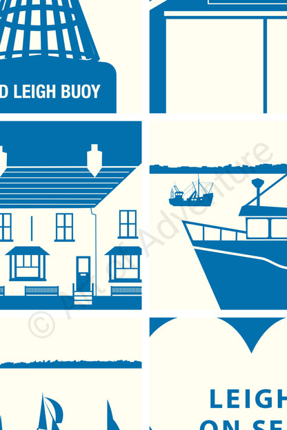 Silhouette Mini Print – Leigh-on-Sea(Version2)