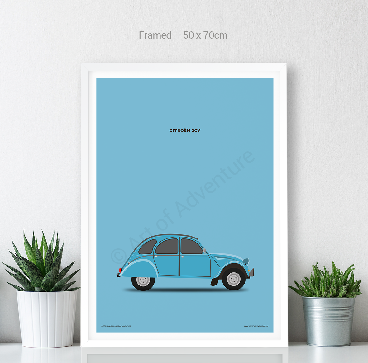 Citroën 2CV Portrait Blue - Art of Adventure
