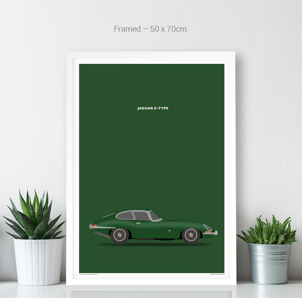 Jaguar E-Type Portrait British Racing Green