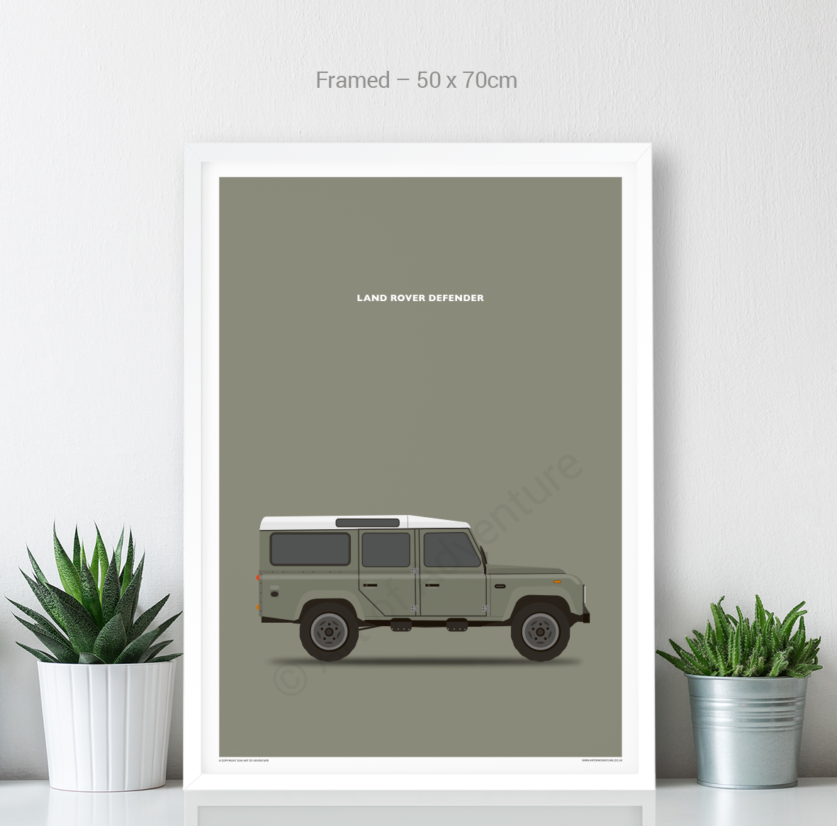 Land Rover Defender 110 Portrait Brown - Art of Adventure
