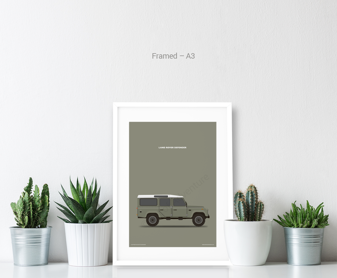 Land Rover Defender 110 Portrait Brown - Art of Adventure