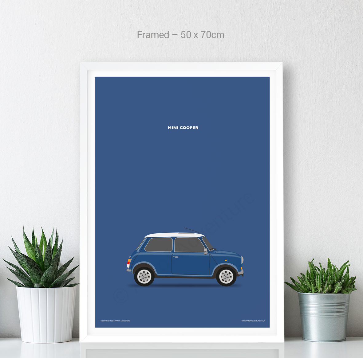 Mini Cooper Portrait Blue - Art of Adventure