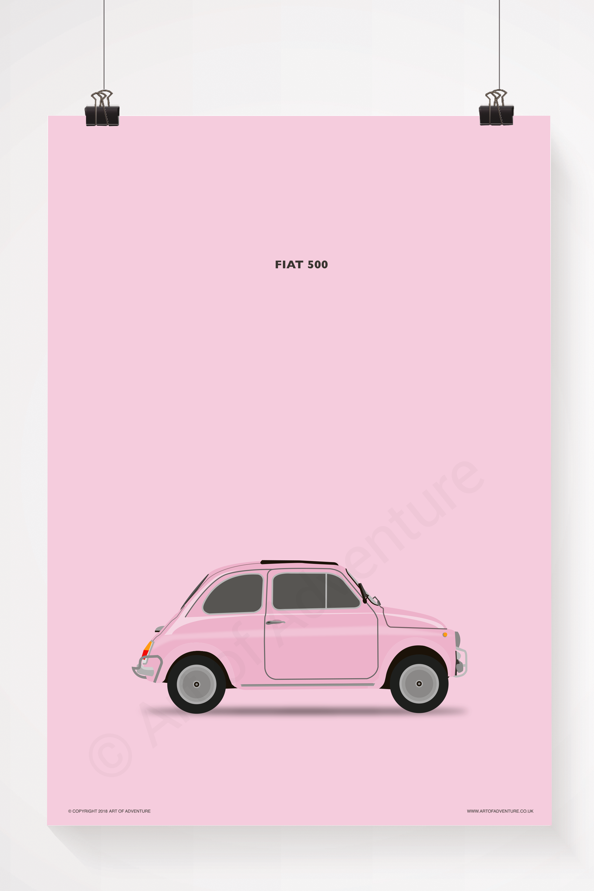 Fiat 500 Pink - Art of Adventure