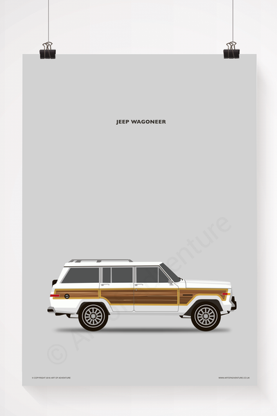 Jeep Wagoneer Portrait White - Art of Adventure