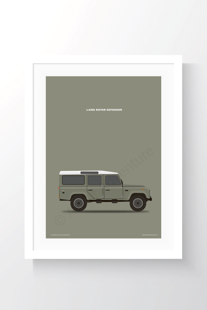 Land Rover Defender 110 Portrait Brown - Art of Adventure
