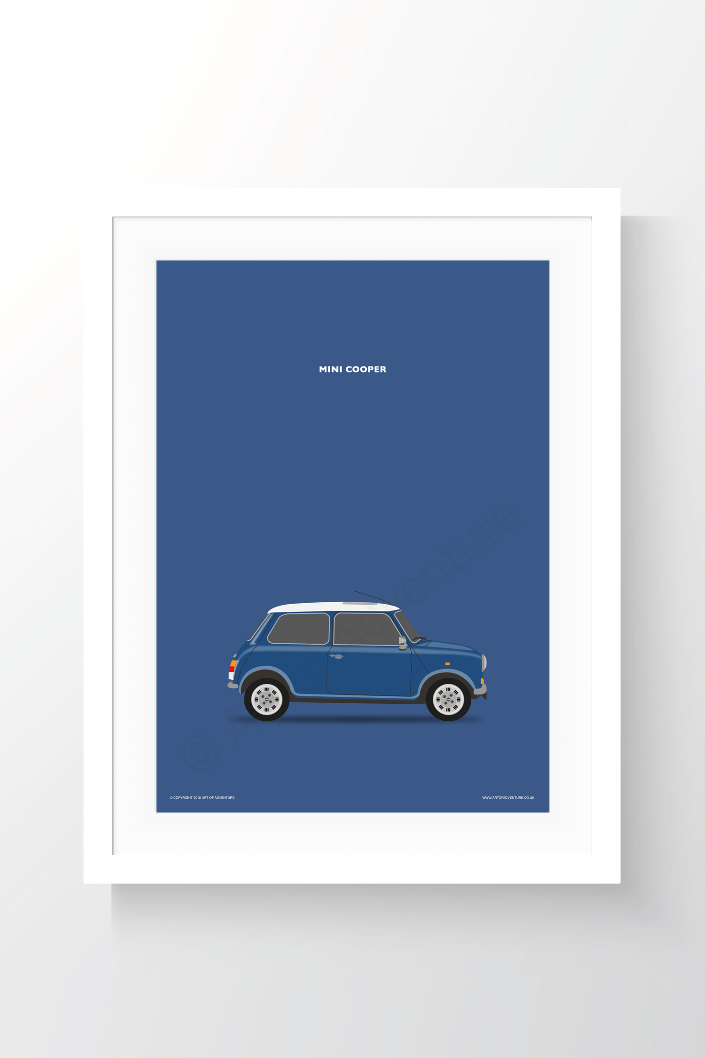 Mini Cooper Portrait Blue - Art of Adventure