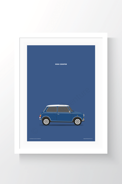 Mini Cooper Portrait Blue - Art of Adventure