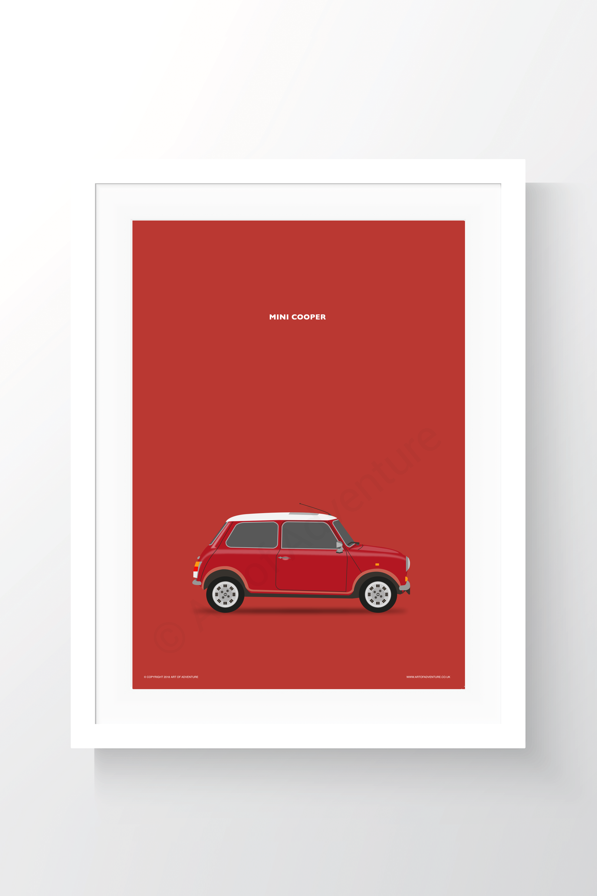 Mini Cooper Portrait Red - Art of Adventure