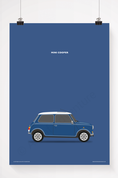 Mini Cooper Portrait Blue - Art of Adventure