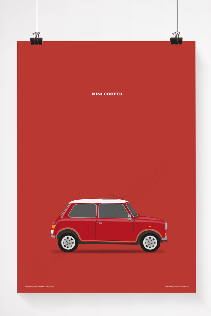 Mini Cooper Portrait Red - Art of Adventure