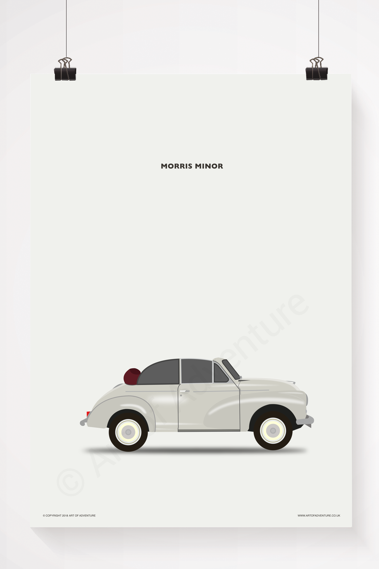 Morris Minor Portrait Convertable - Art of Adventure