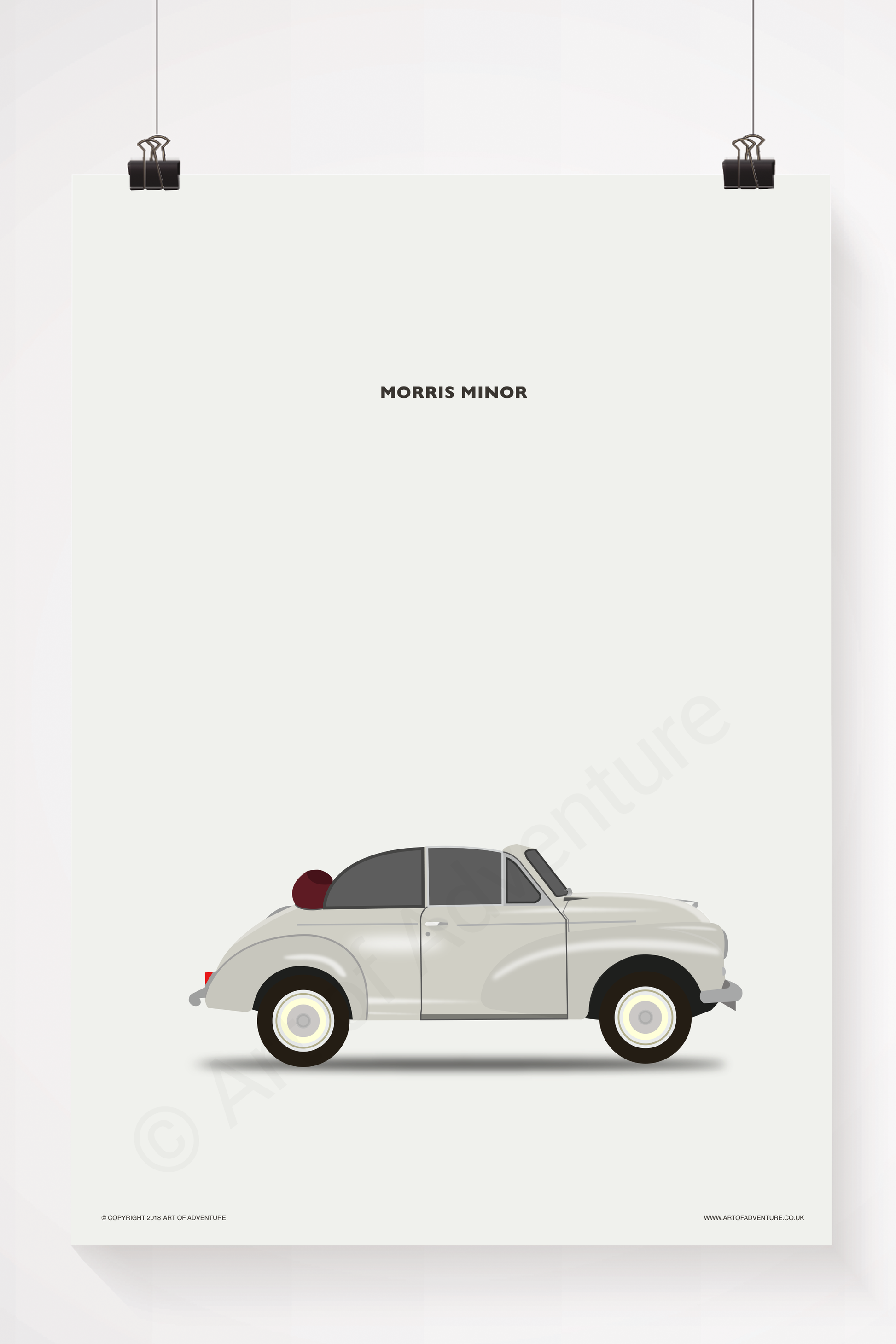 Morris Minor Portrait Convertable - Art of Adventure