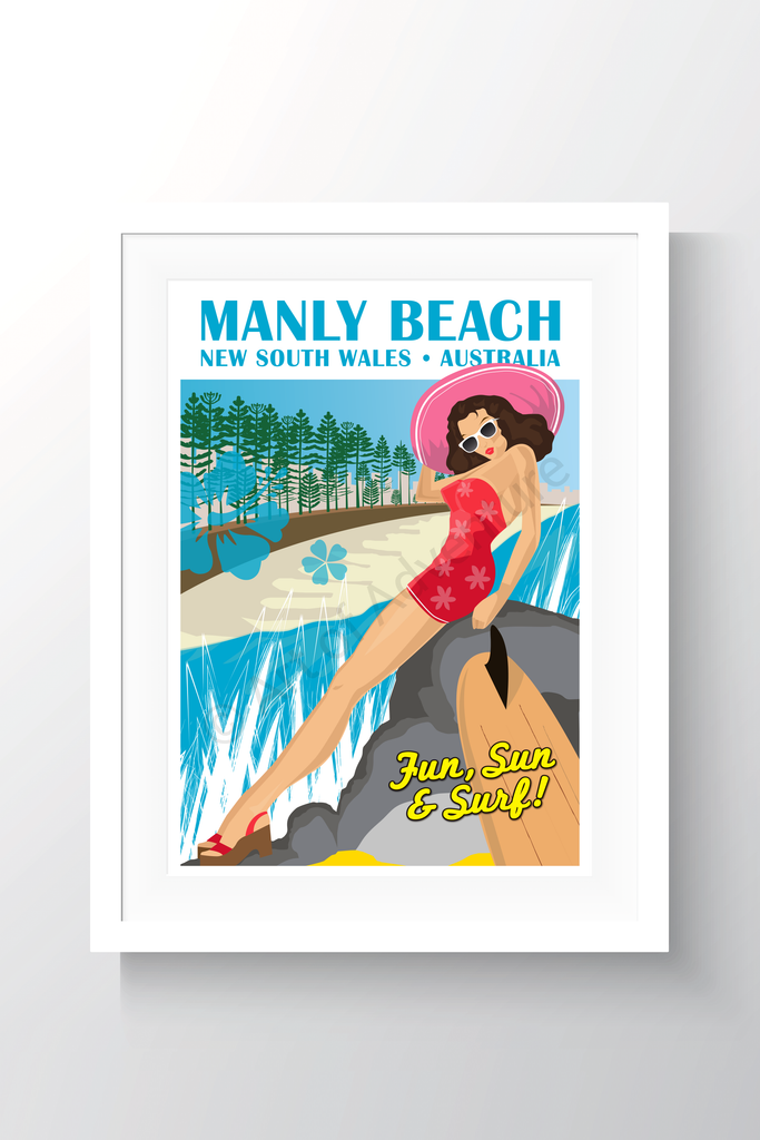 Surfer Girl In Hat – Manly Beach - Art of Adventure