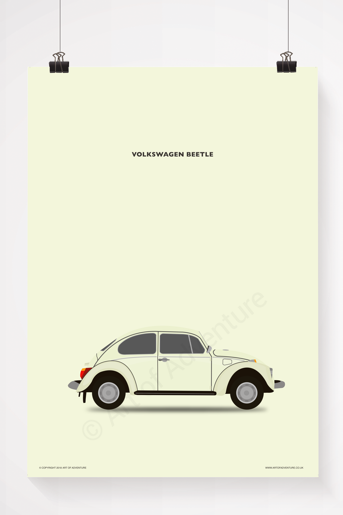 Volkswagen Beetle Portrait Cream - Art of Adventure