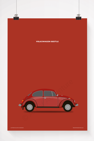 Volkswagen Beetle Portrait Red - Art of Adventure